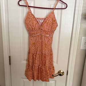 Orange Patterned Sundress
